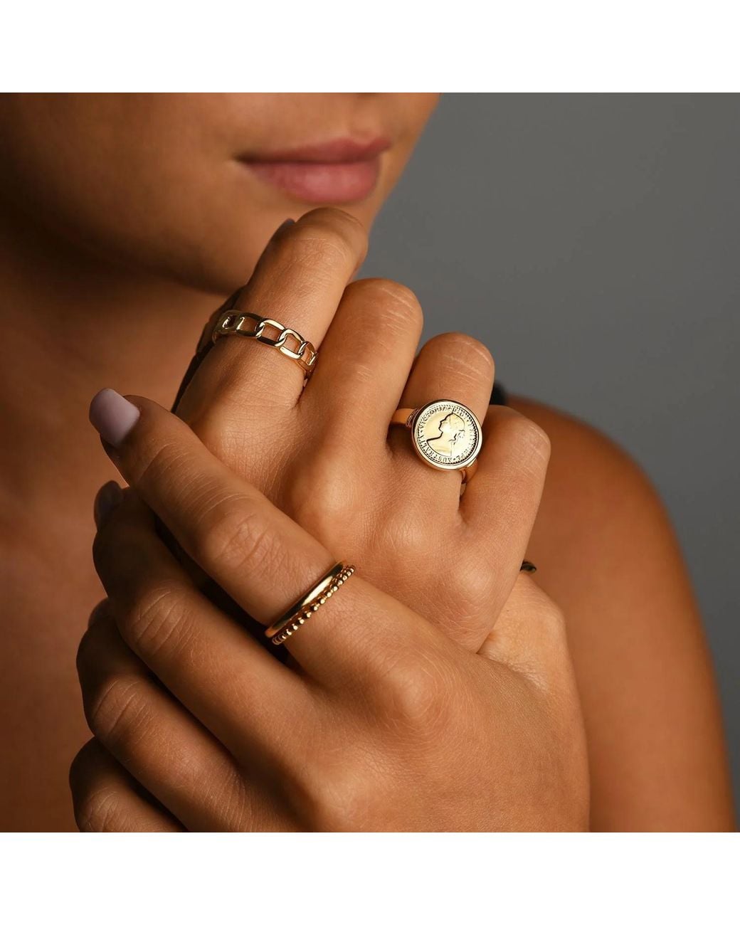 Von Treskow Natural Mini Coin Ring