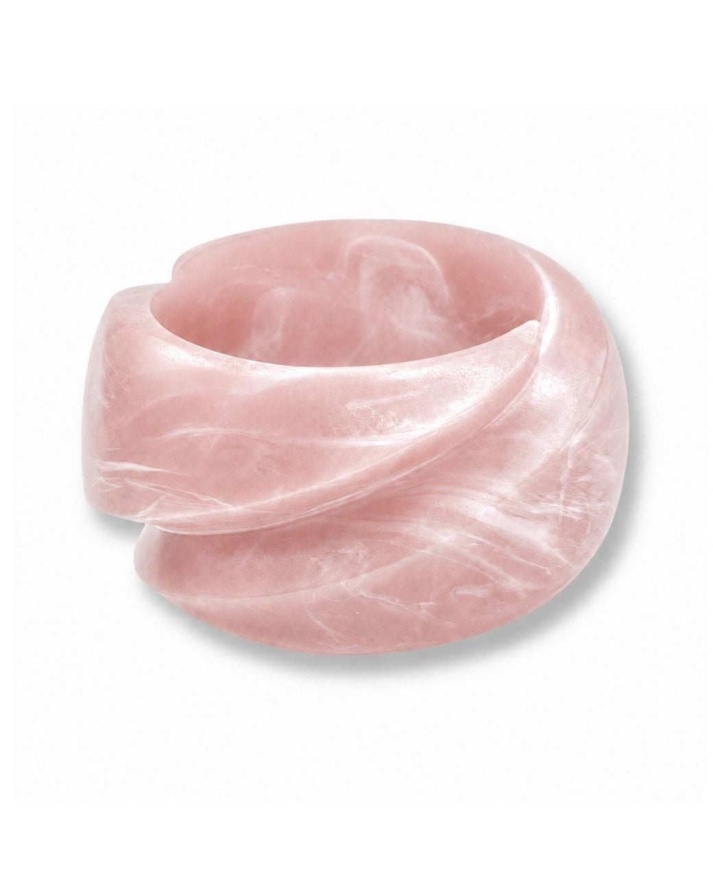Michael Nash Jewelry Pink Brigite Matte Rose Quartz Resin Carved Bangle