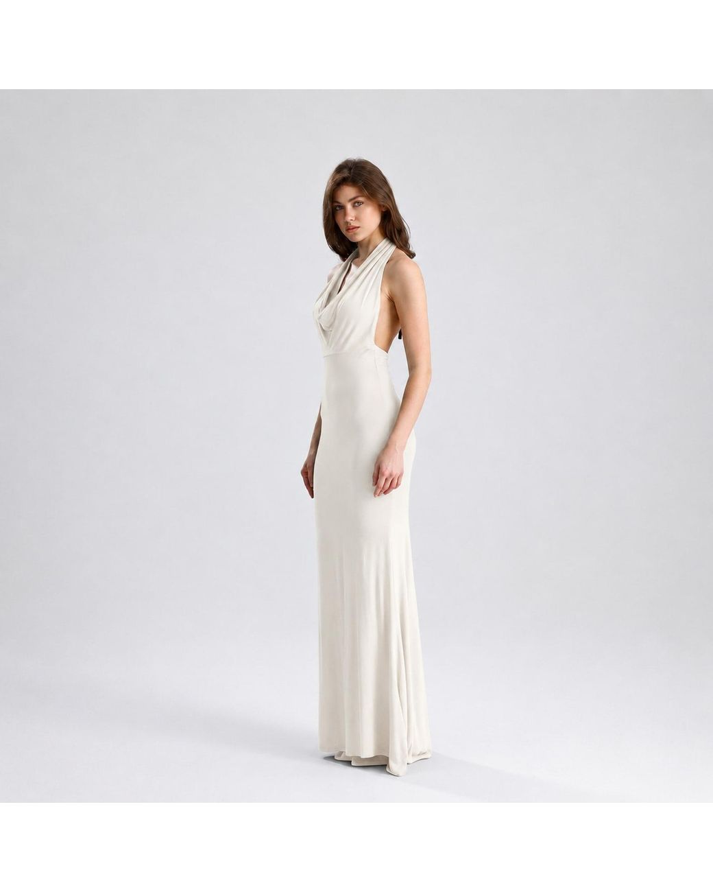 Maison De Gala White Neutrals Selene Ivory Gown