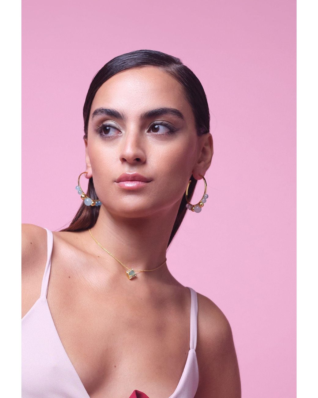 Lavani Jewels Multicolor Elara Aquamarine Earrings