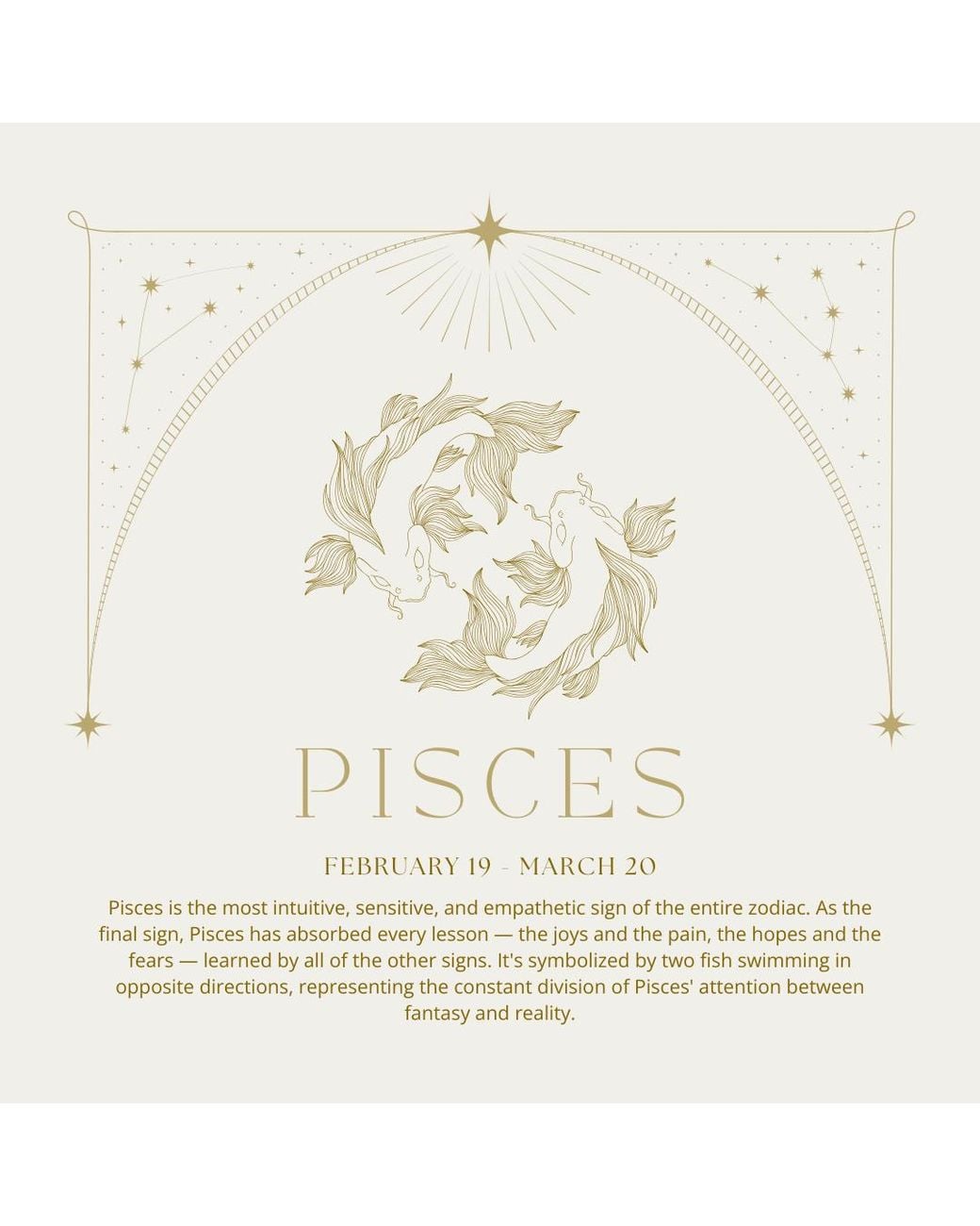 Cier White Pisces Zodiac Necklace