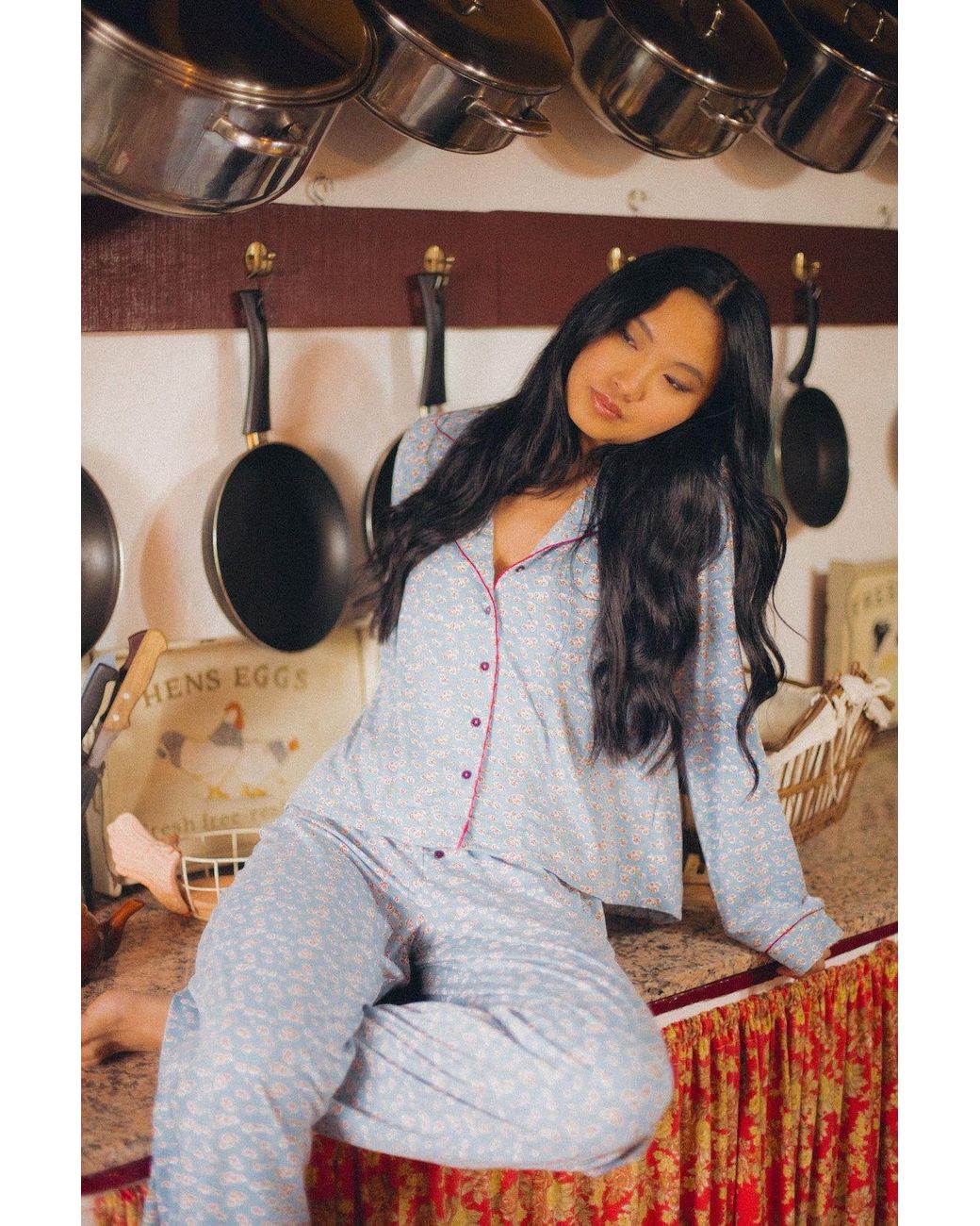 Wild Lovers Blue Edwina Pyjama Shirt