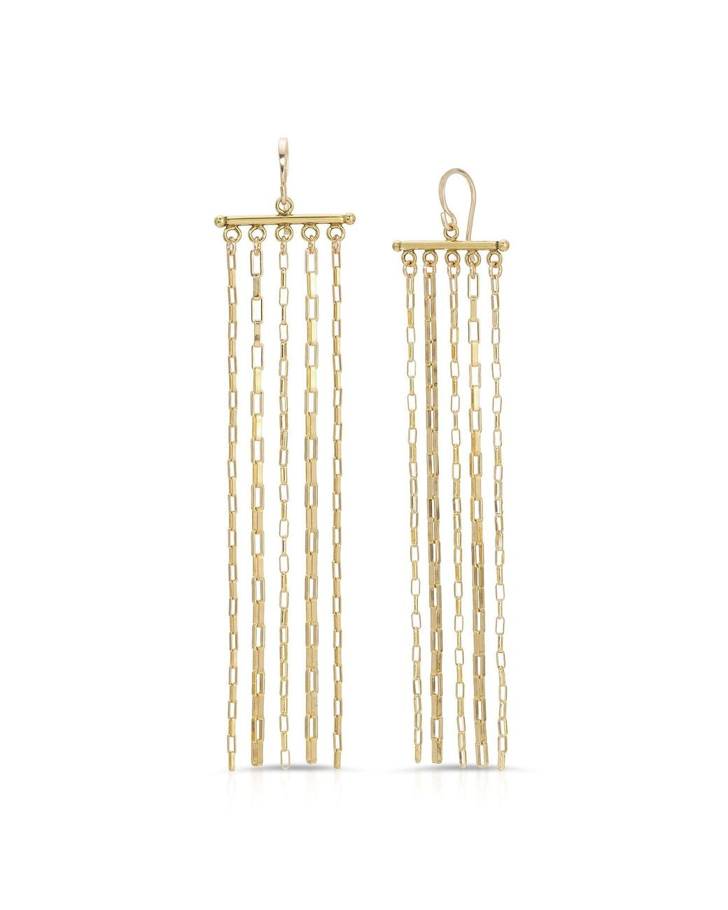 Heather Hawkins Jewelry Metallic High Hopes Fringe Earrings