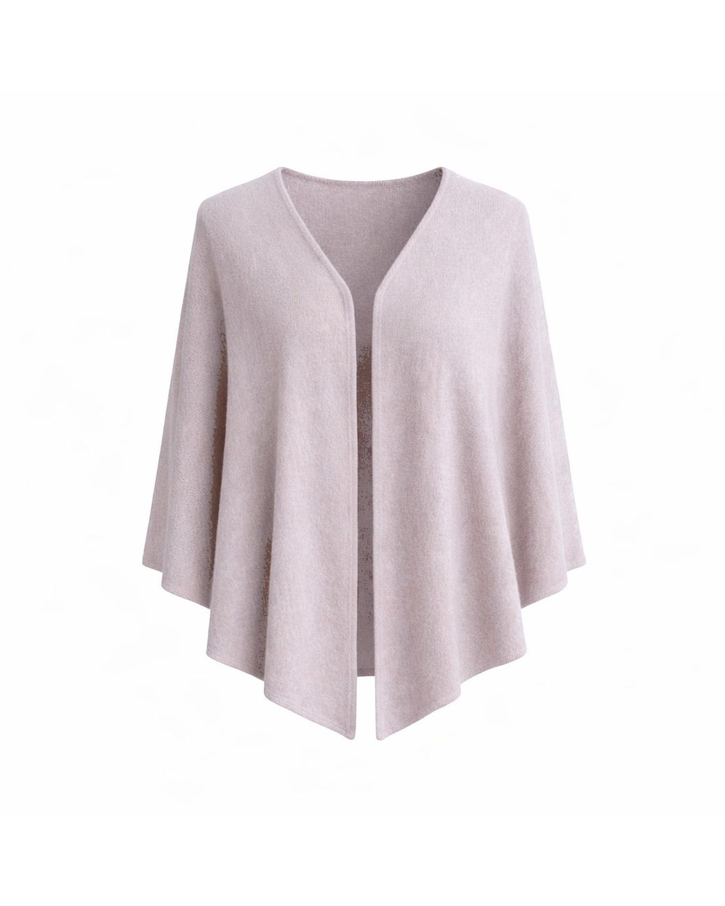 Fiora Muse Purple Open Front Cashmere Poncho