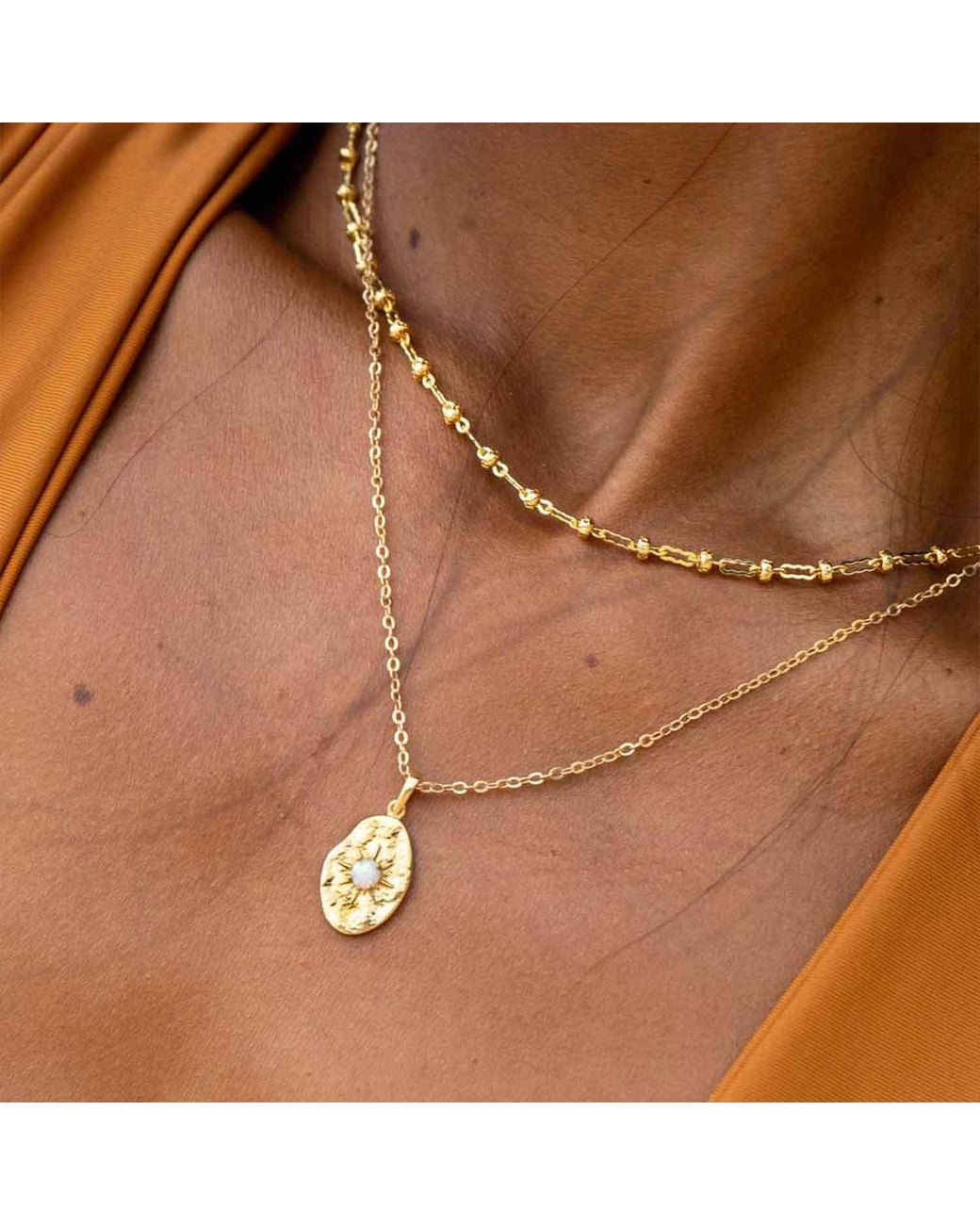 Formation Co. Jewellery Metallic Callie Textured Necklace
