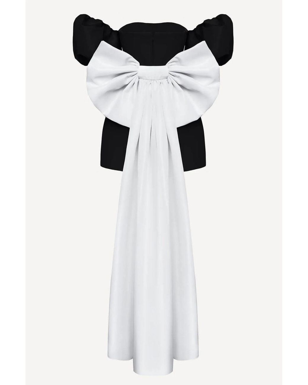 POST MERIDIEM Black Bow Back Jumpsuit Dress