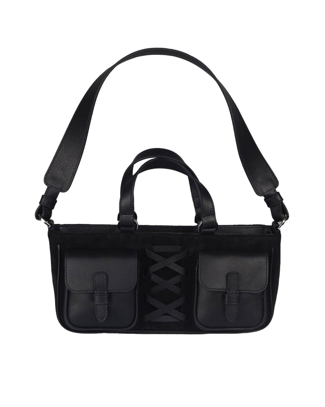 F3Rog by Rana Black East-West Shoulder Leila Bag