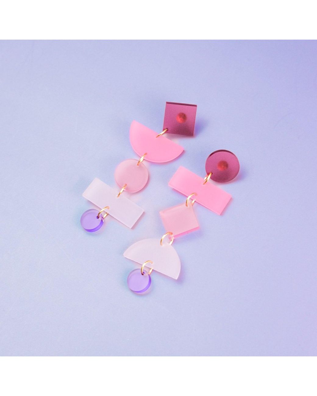 By Chavelli Pink Geometric Dangle