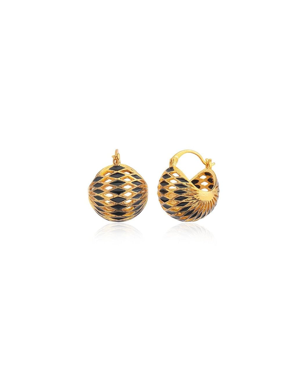 Milou Jewelry Metallic Basket Earrings