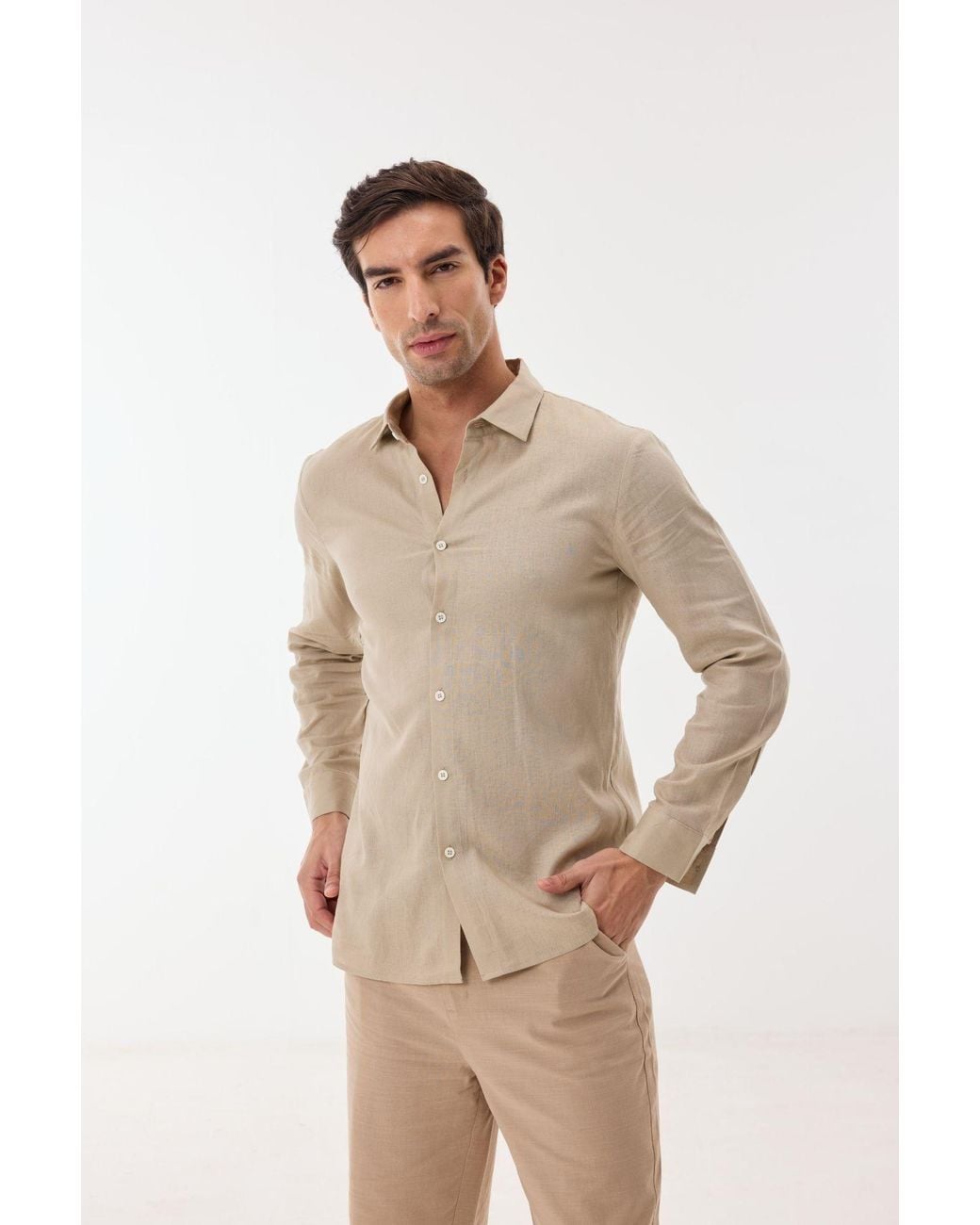 Ashita Fernandes Natural Neutrals Silven Linen Shorts