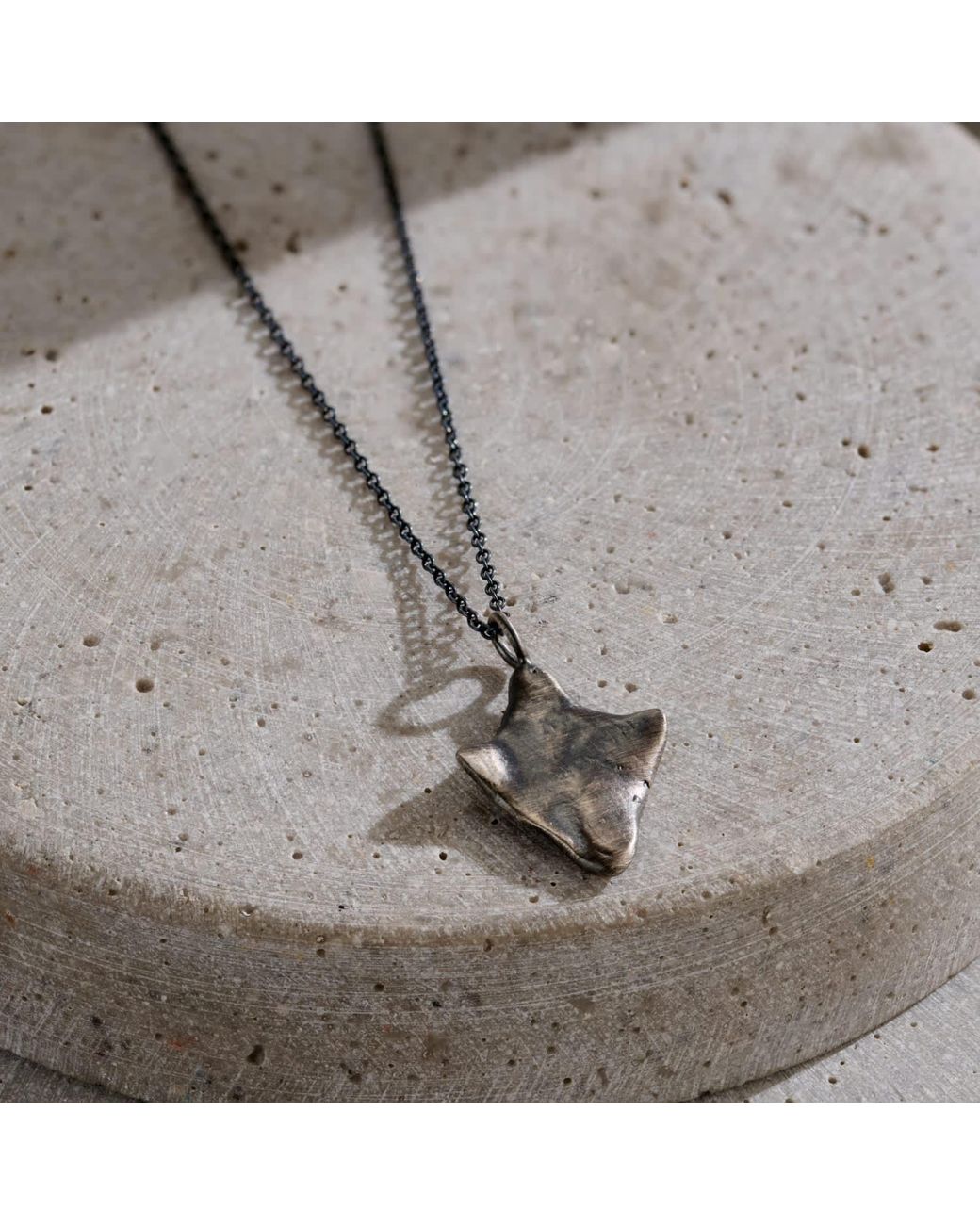 Posh Totty Designs Black Oxidised Sterling Seaworn Spear Pendant Necklace for men