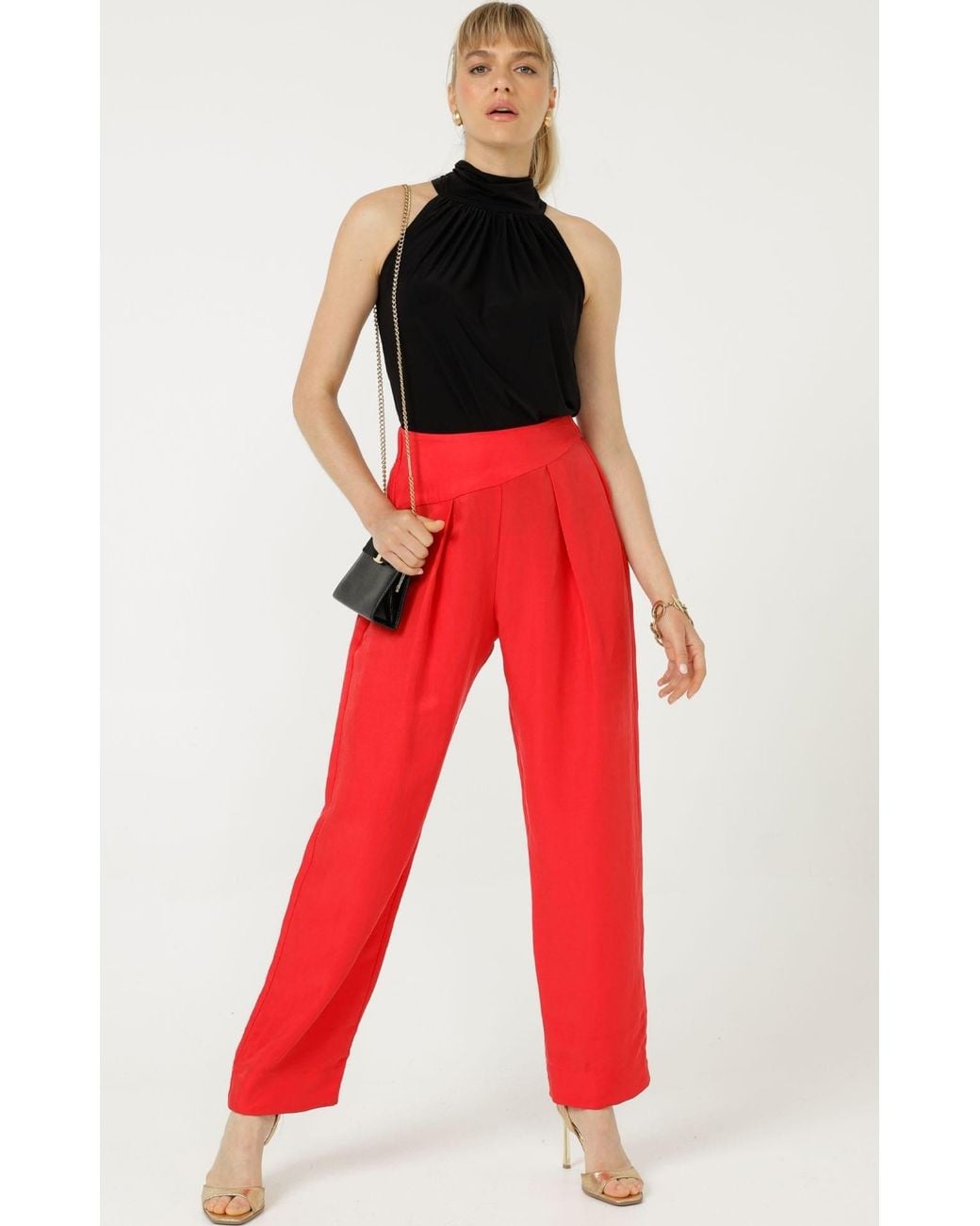 SACHA DRAKE Red Corfu Pant