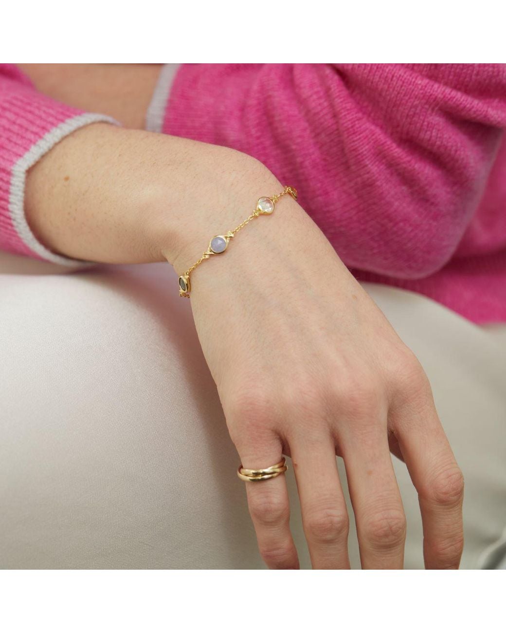 Auree Jewellery Metallic Palma New Beginnings Gemstone Bracelet