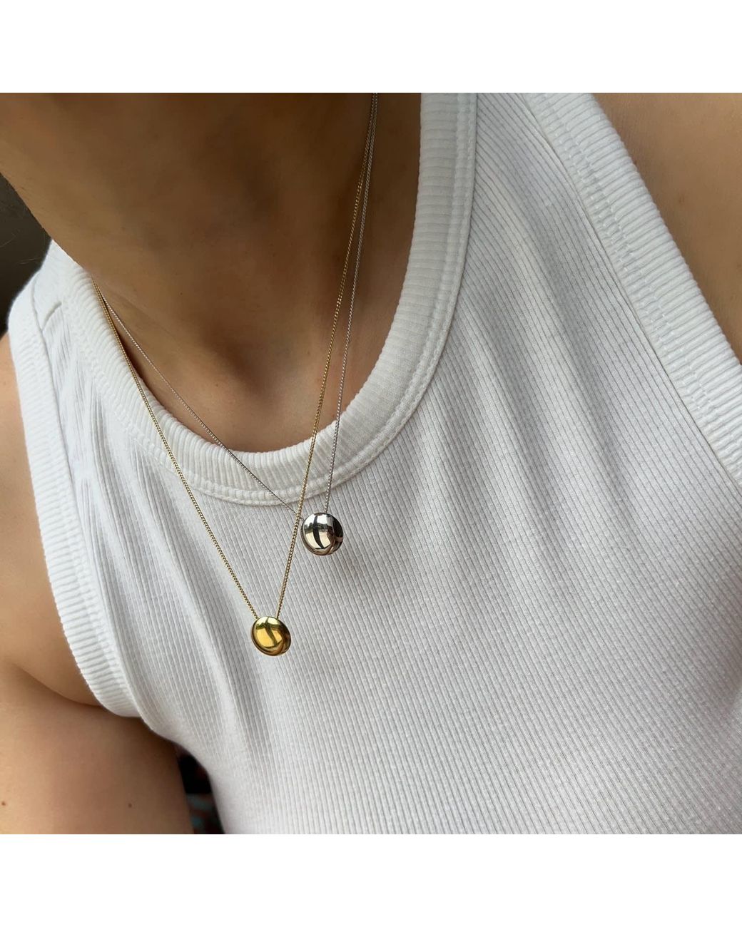 Bold Manifest Designs Metallic Geometric Pendant Necklace X Pill