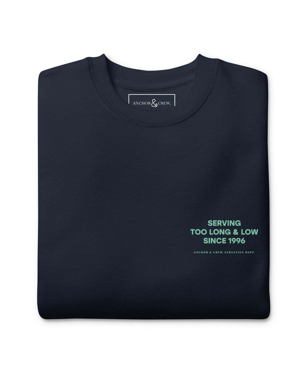 Anchor and Crew Blue Set Point Social Volleyball Club League Organic Cotton Sweatshirt
