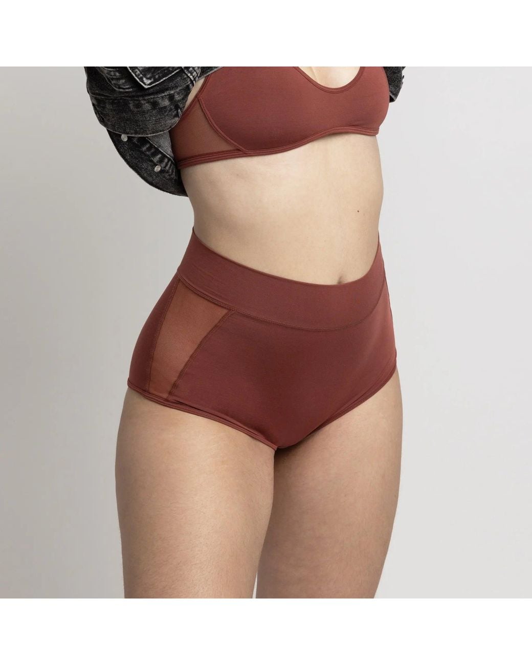 MONIQUE MORIN LINGERIE Brown Core Shorty Sugar
