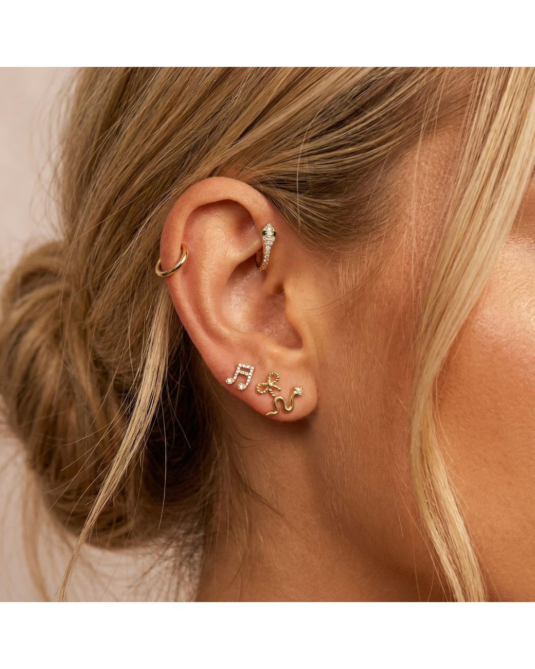 Melt'm Jewelry Metallic Dainty Bow Flat Back Earrings