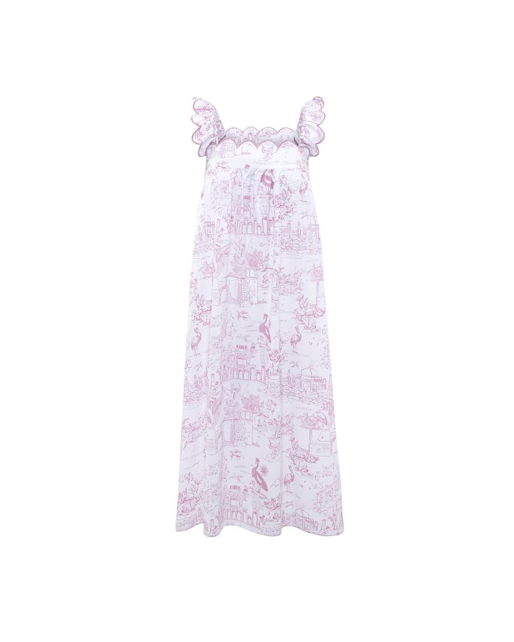 Love Letters X Purple Toile Nightie Long