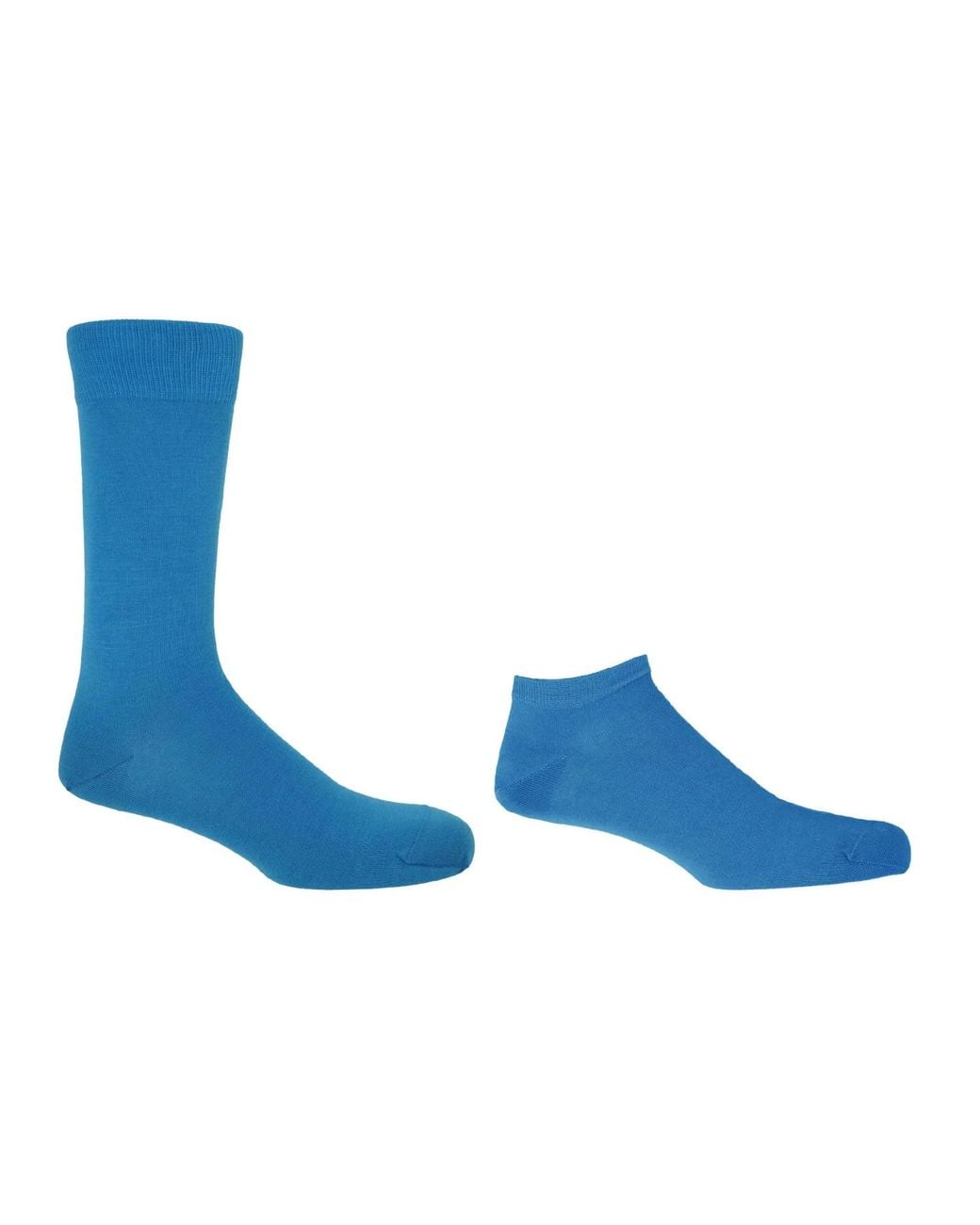 Peper Harow - Made in England Blue Classic Luxury Crew & Trainer Socks Bundle for men