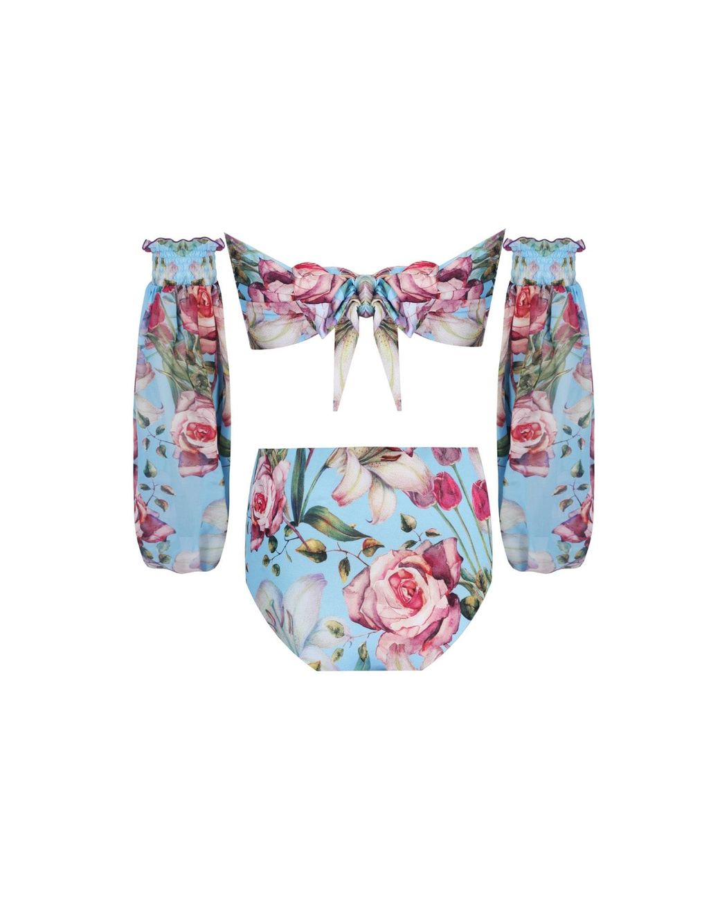 Nur Karaata Blue Marigold Blu Bikini Set