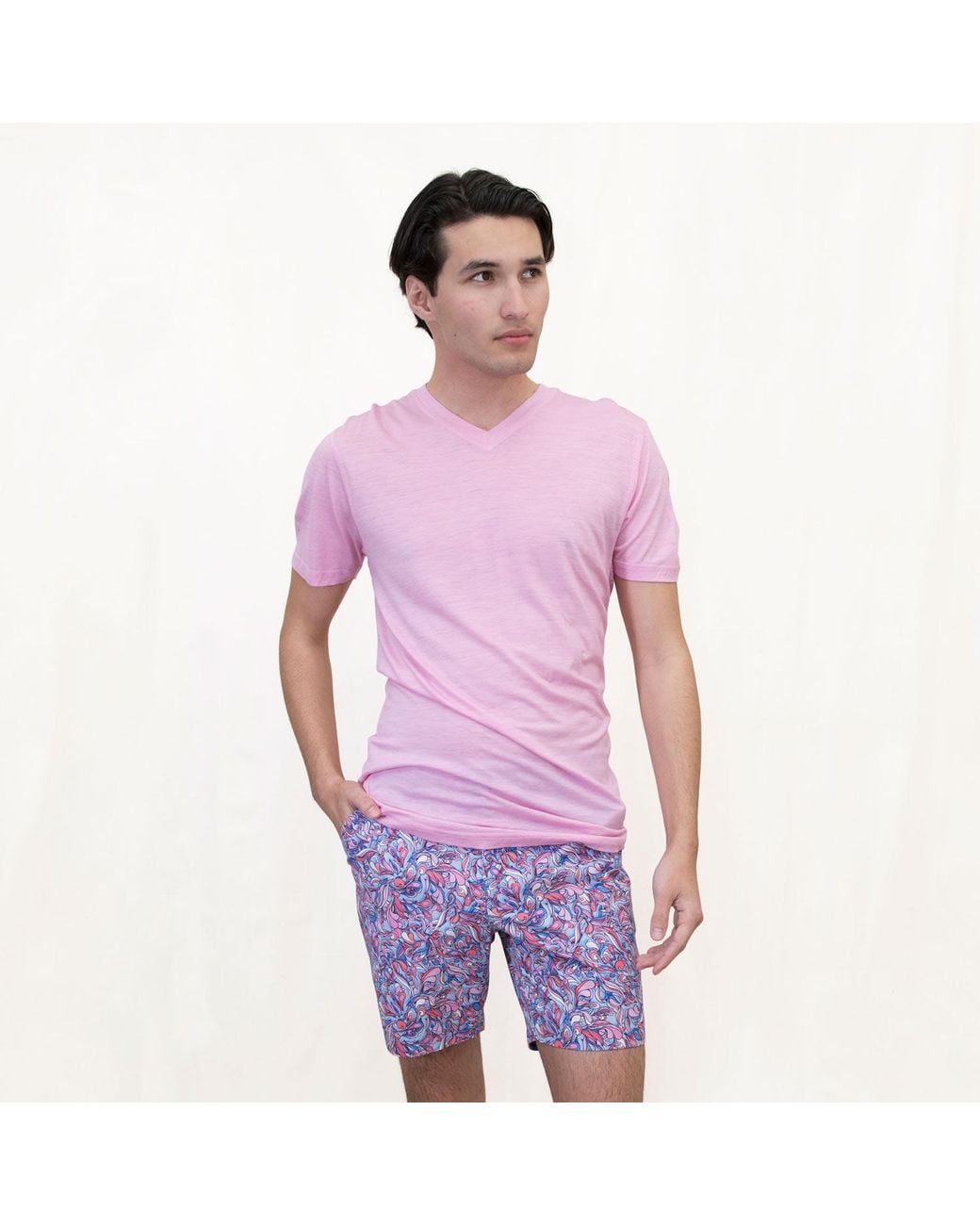 Lords of Harlech Purple Edward Paisley Layers Short for men