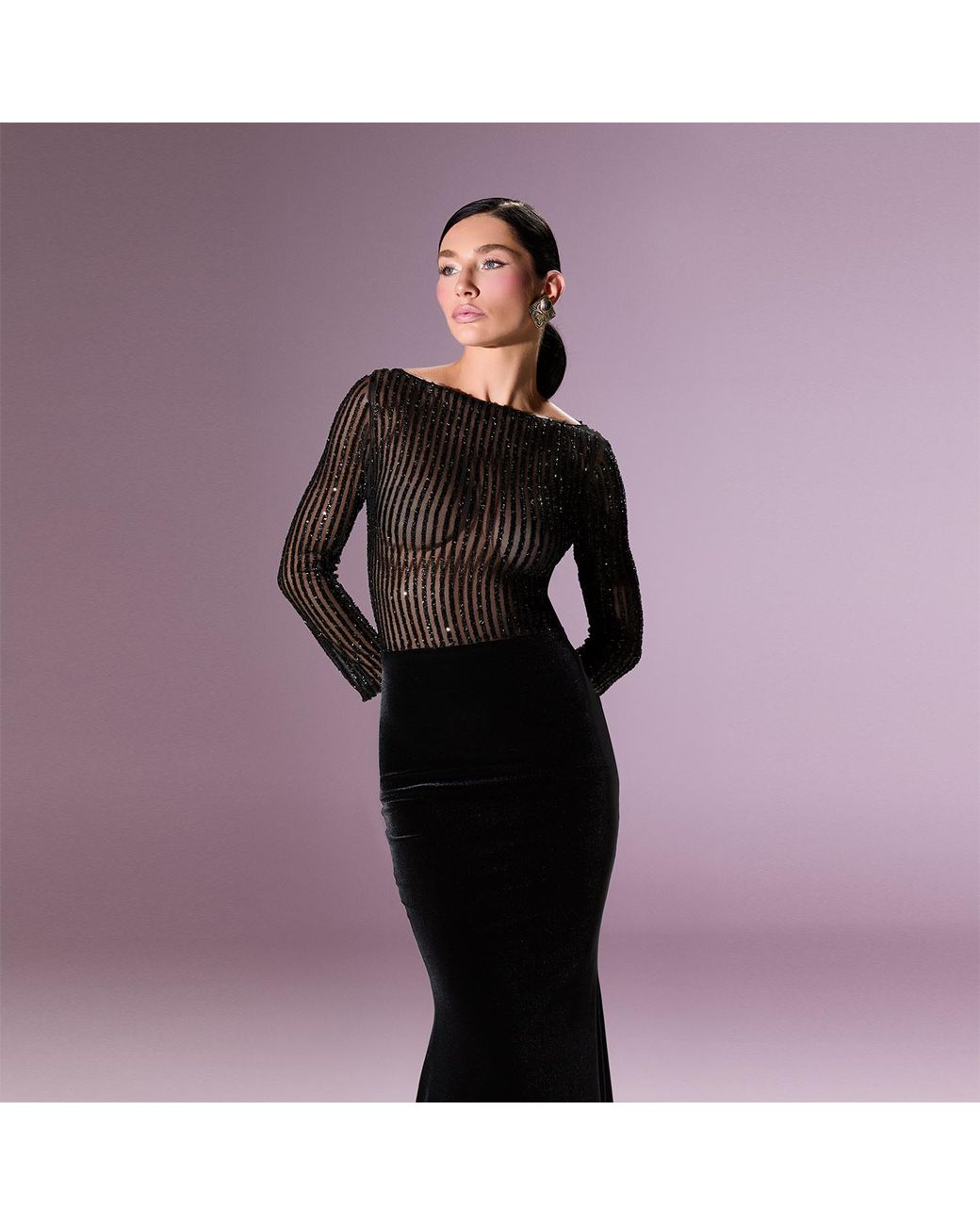 Nur Karaata Black Aureline Dress