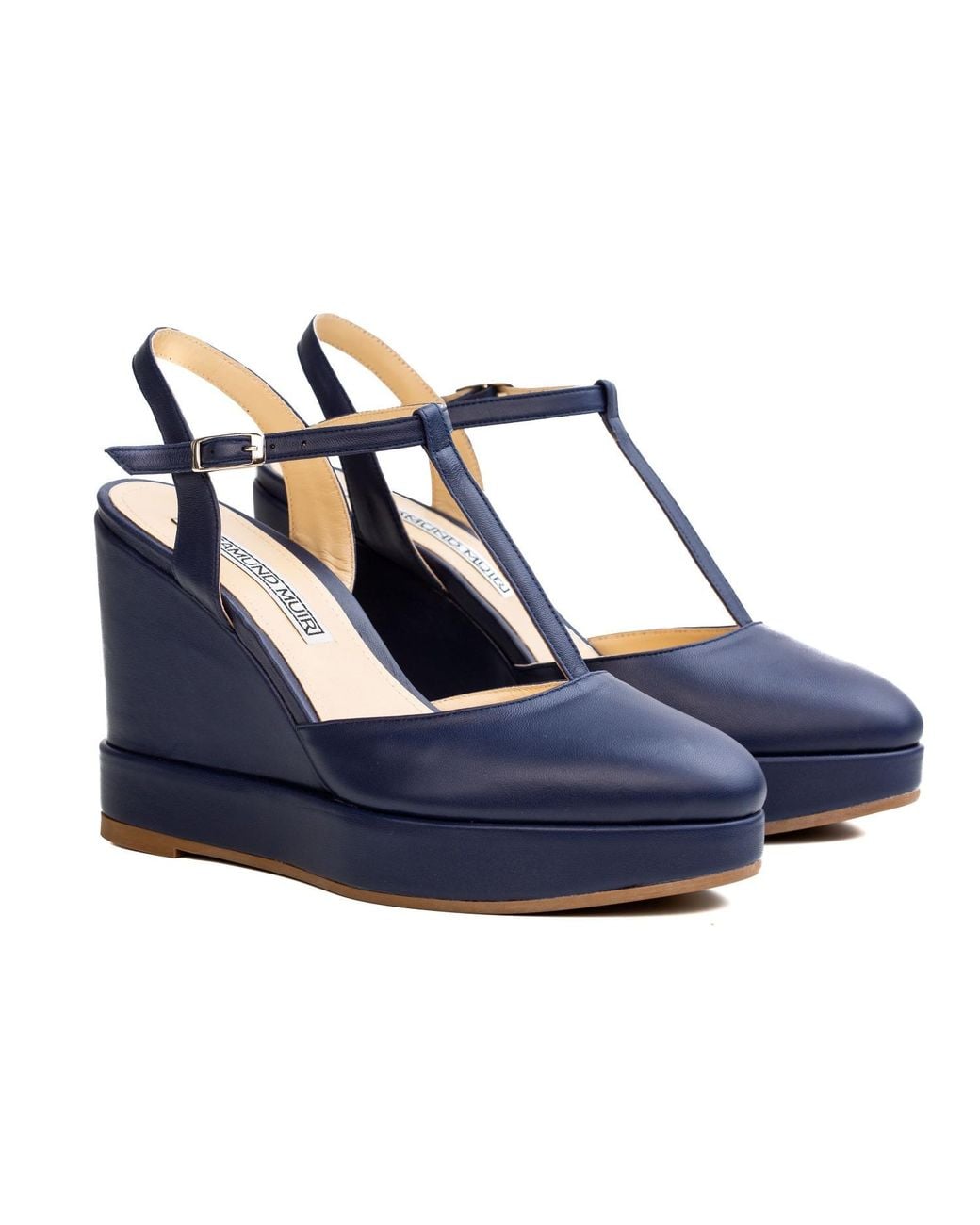 Rosamund Muir London Blue Jeanne Wedges