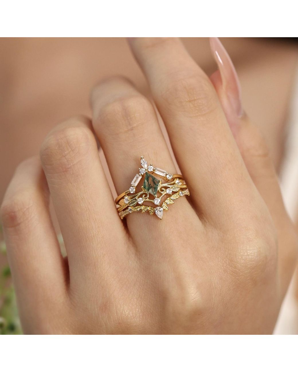 Azura Jewelry New York Metallic Monte Arc Ring Vermeil