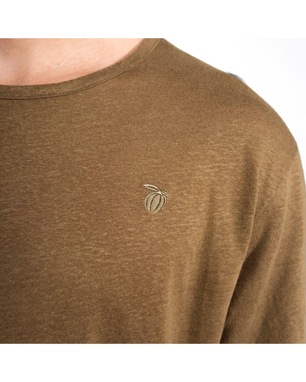 Maison Tangerine Green Neutrals Linen T-Shirt For for men