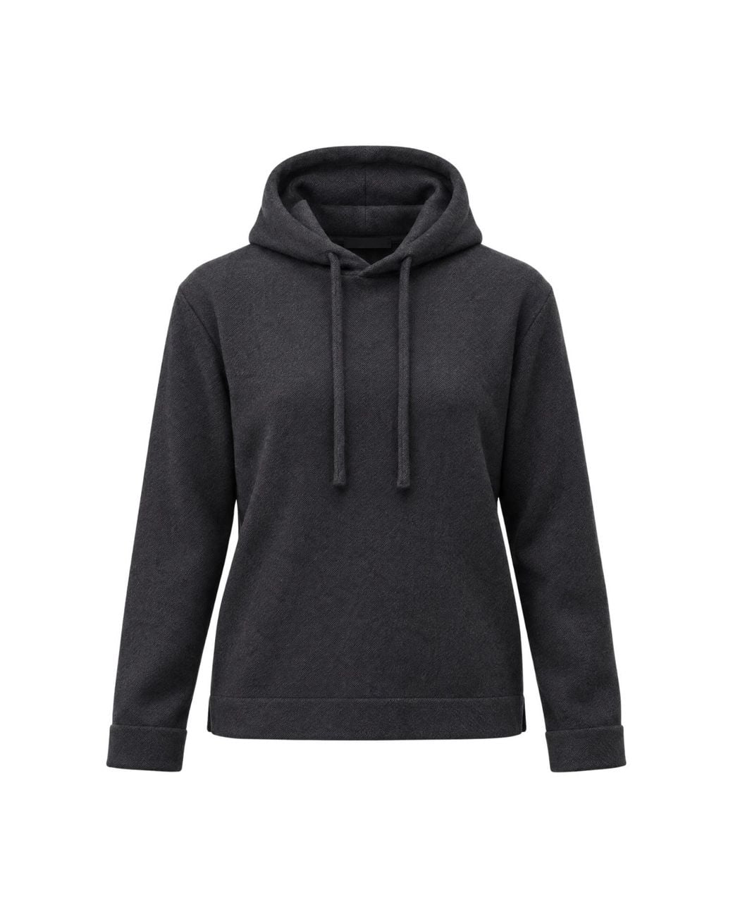 Humans & Land Black Mixed Cashmere Hoodie
