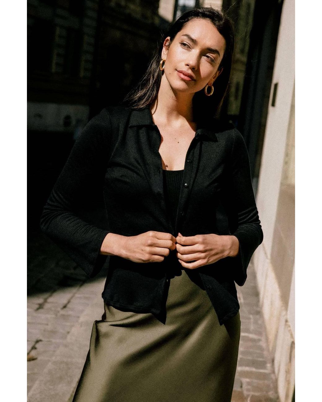 AVANI Apparel Black Mélisse Top