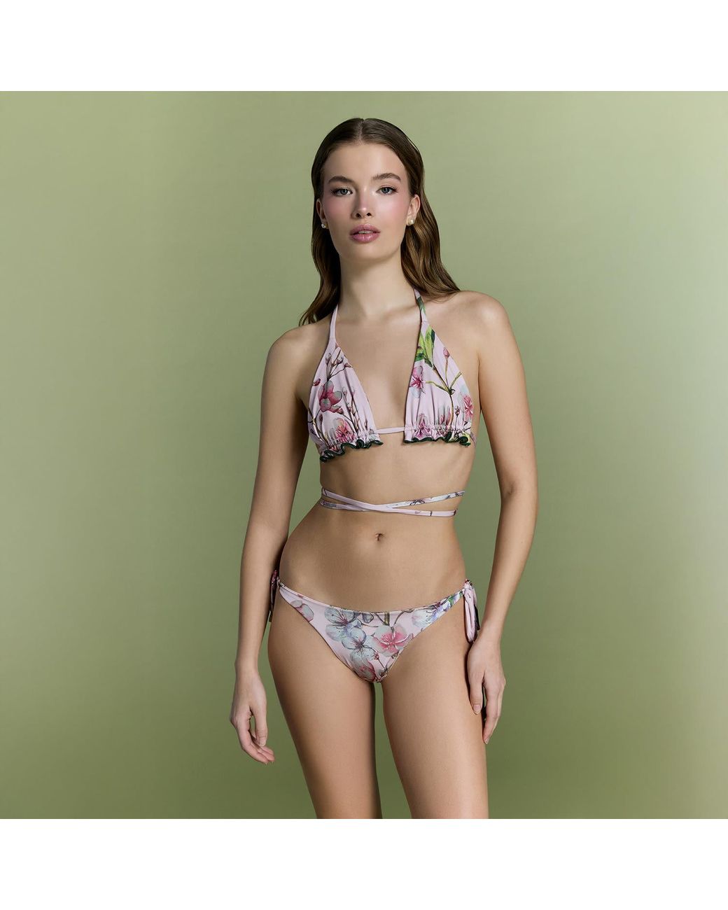 Nur Karaata White Sunset Palms Bikini