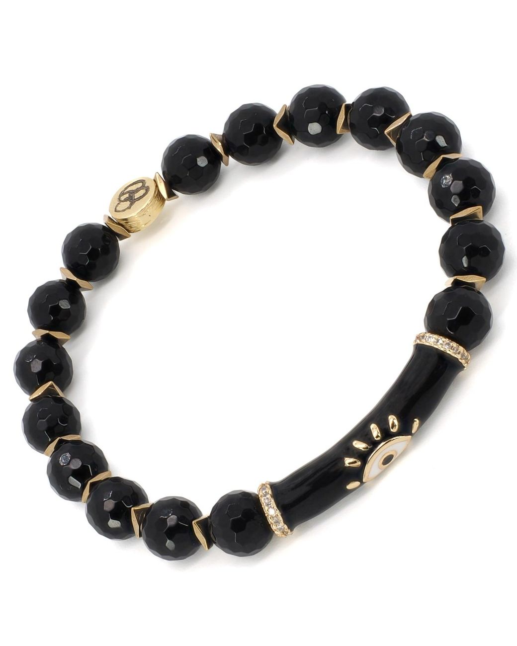 Ebru Jewelry Black Onyx Evil Eye Protection Bracelet