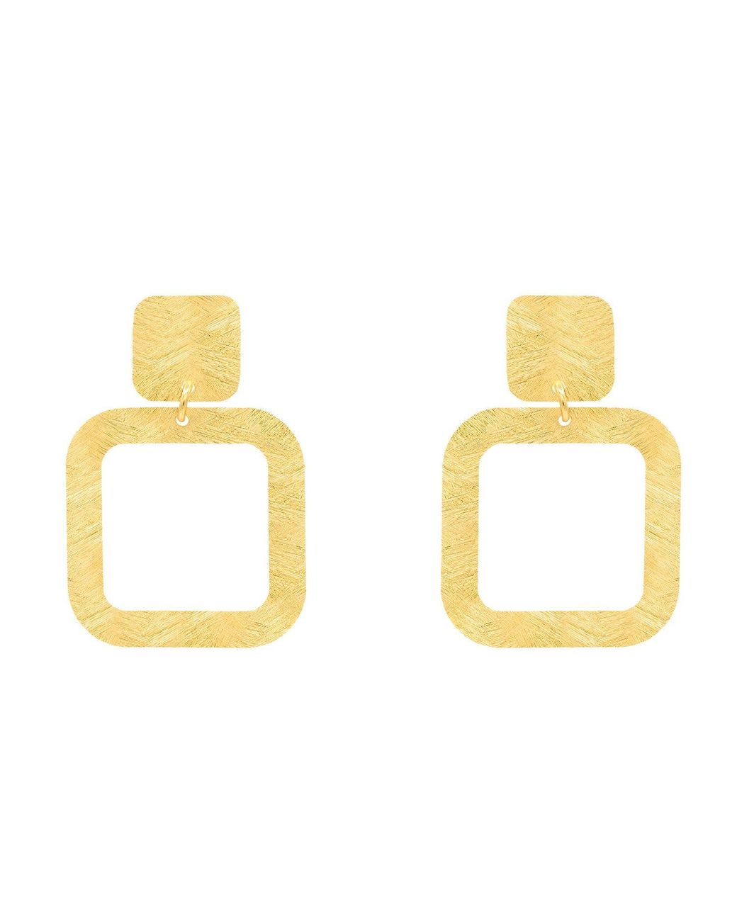 Marcia Moran Metallic Maureen Square Earrings