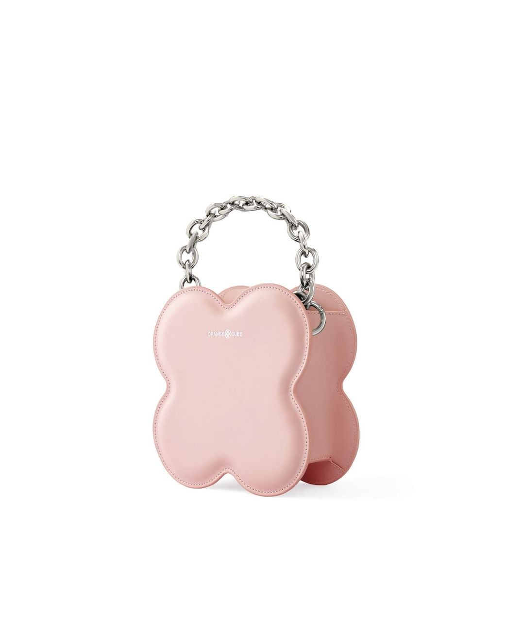 Orange Cube Pink Large Lucky Clover Handbag