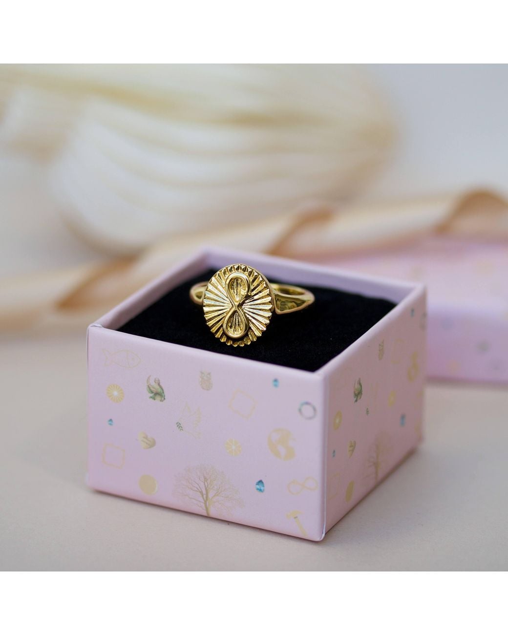 With Love Darling Metallic Infinity Signet Ring