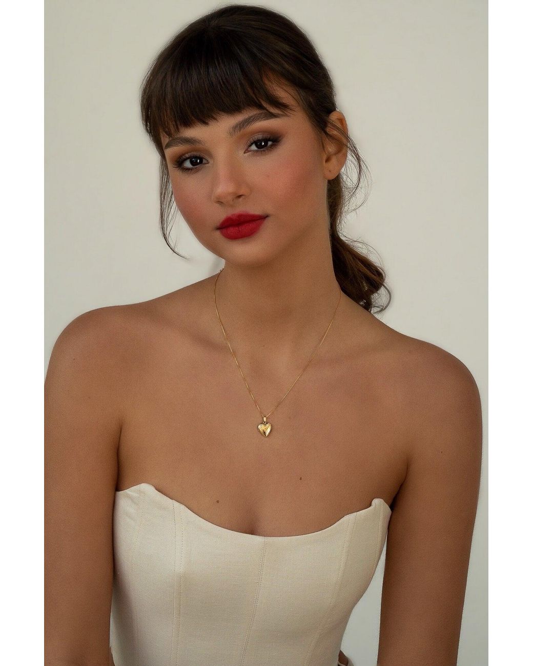 Katy Faye Metallic Mini Valentina Heart Locket