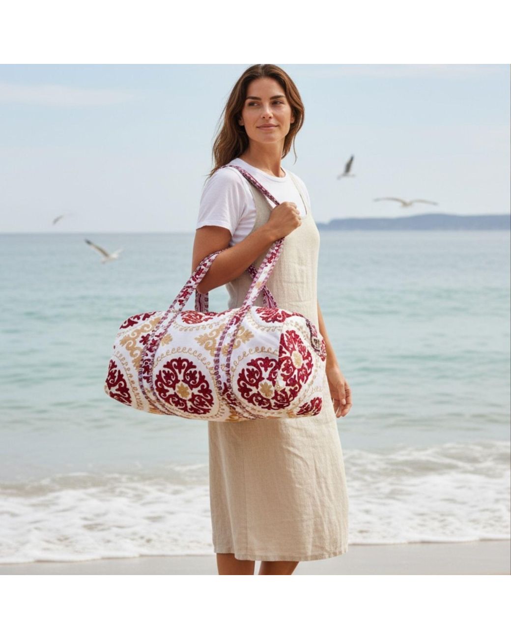 Conscious Yoga Collective Red The Suzani Weekender for men
