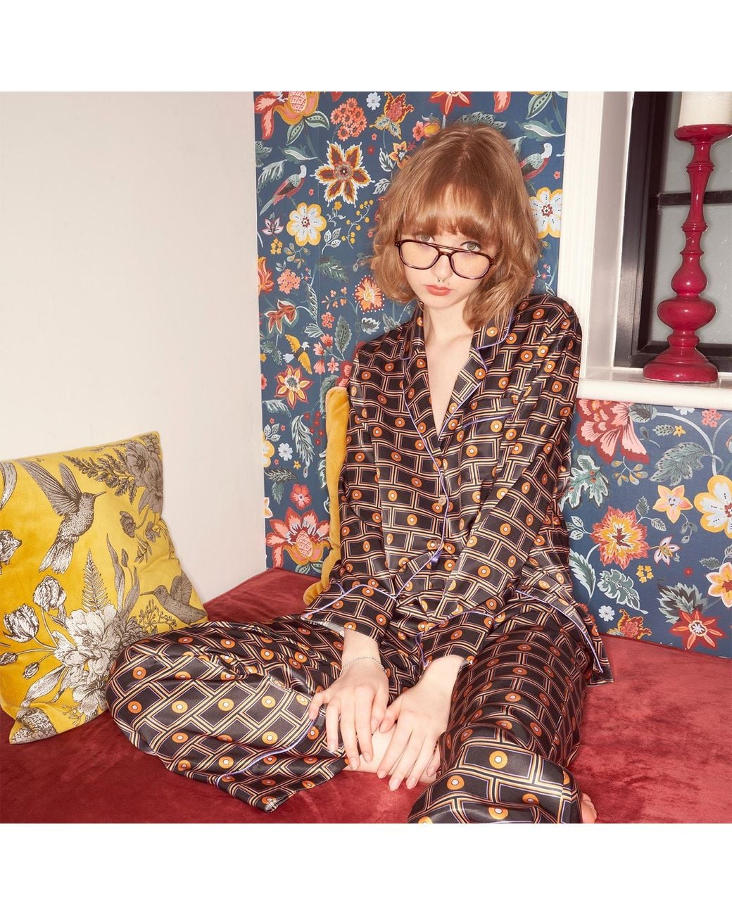 Emma Wallace Black Graeme Pj Set