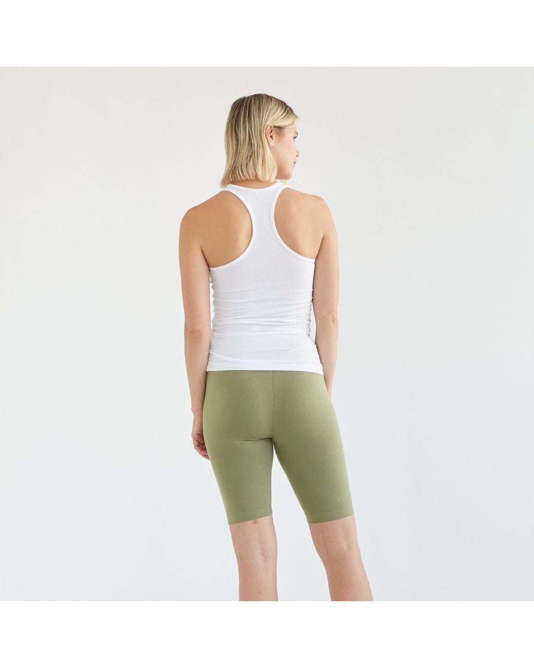 On/Off Essentials White Neutrals Bamboo Scoop Neck Tank