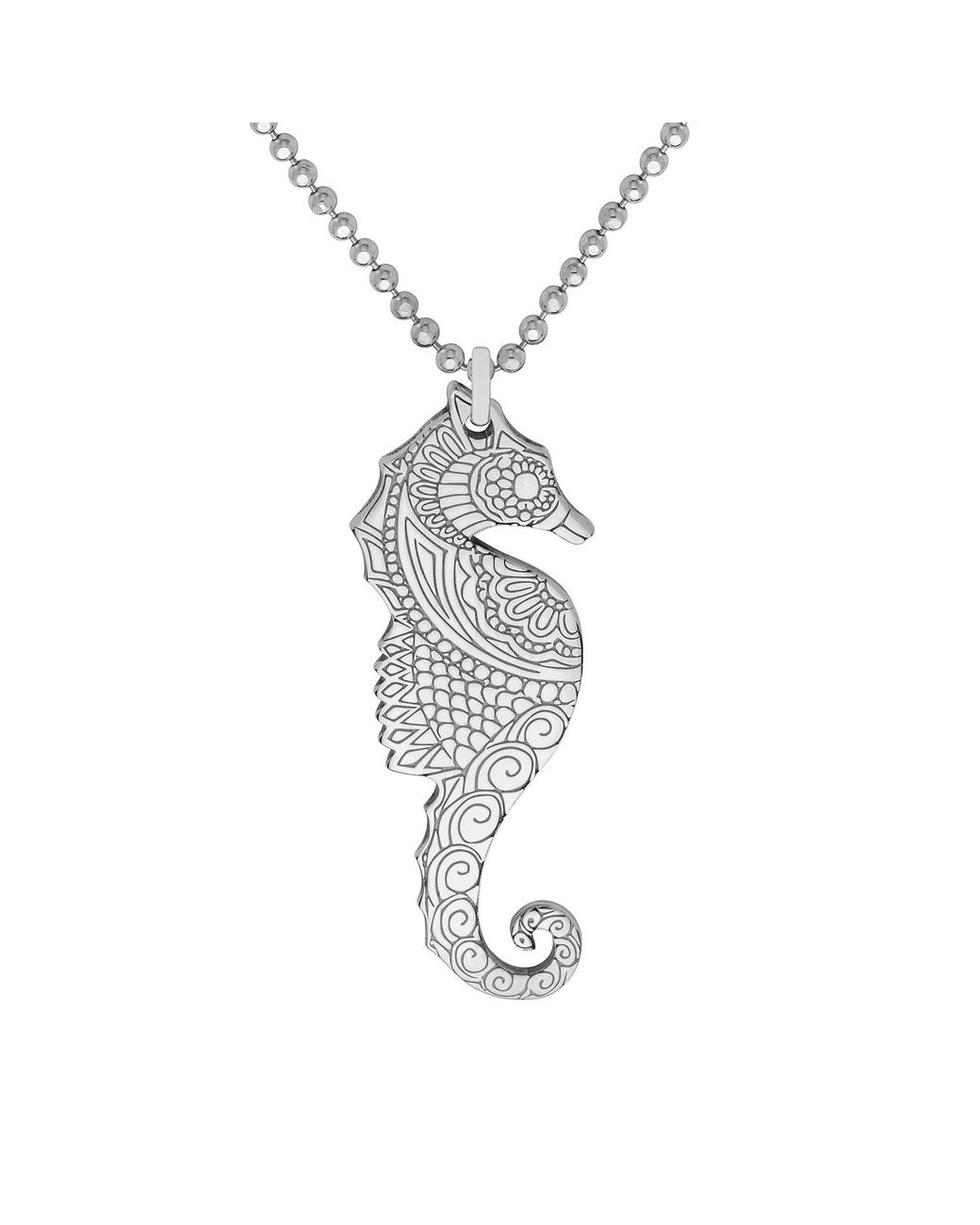 CarterGore Metallic Medium Seahorse Pendant Necklace
