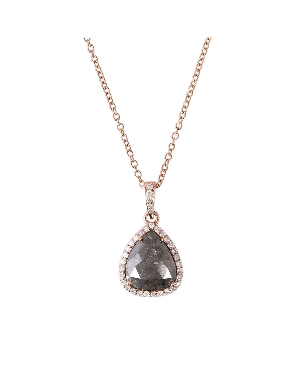 Artisan Metallic Pear Ice Diamond Princess Chain Necklace