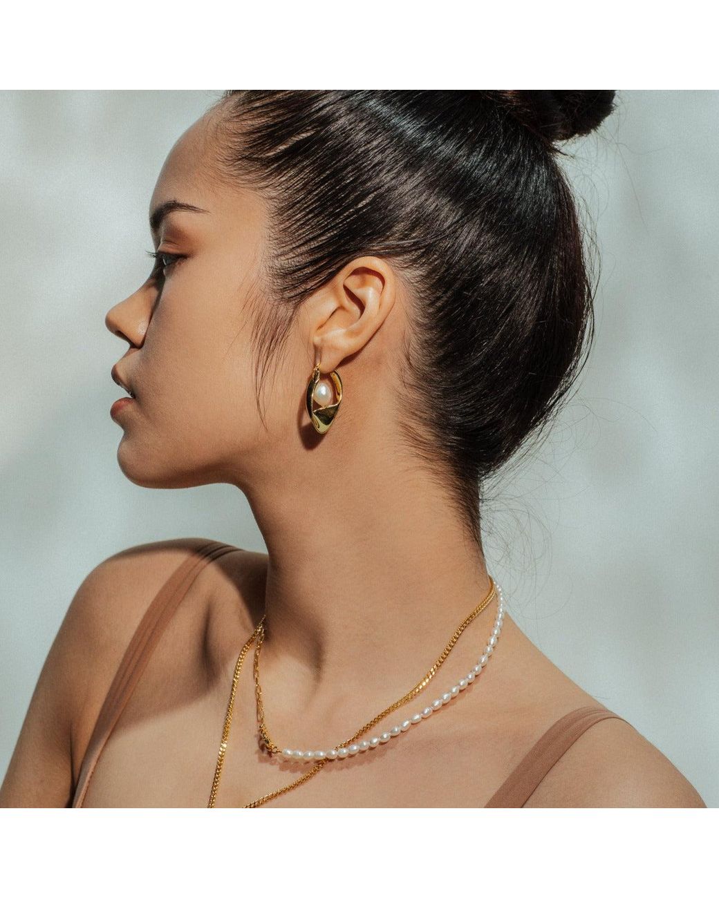 Lait & Lune Metallic Talise Hoop Earrings