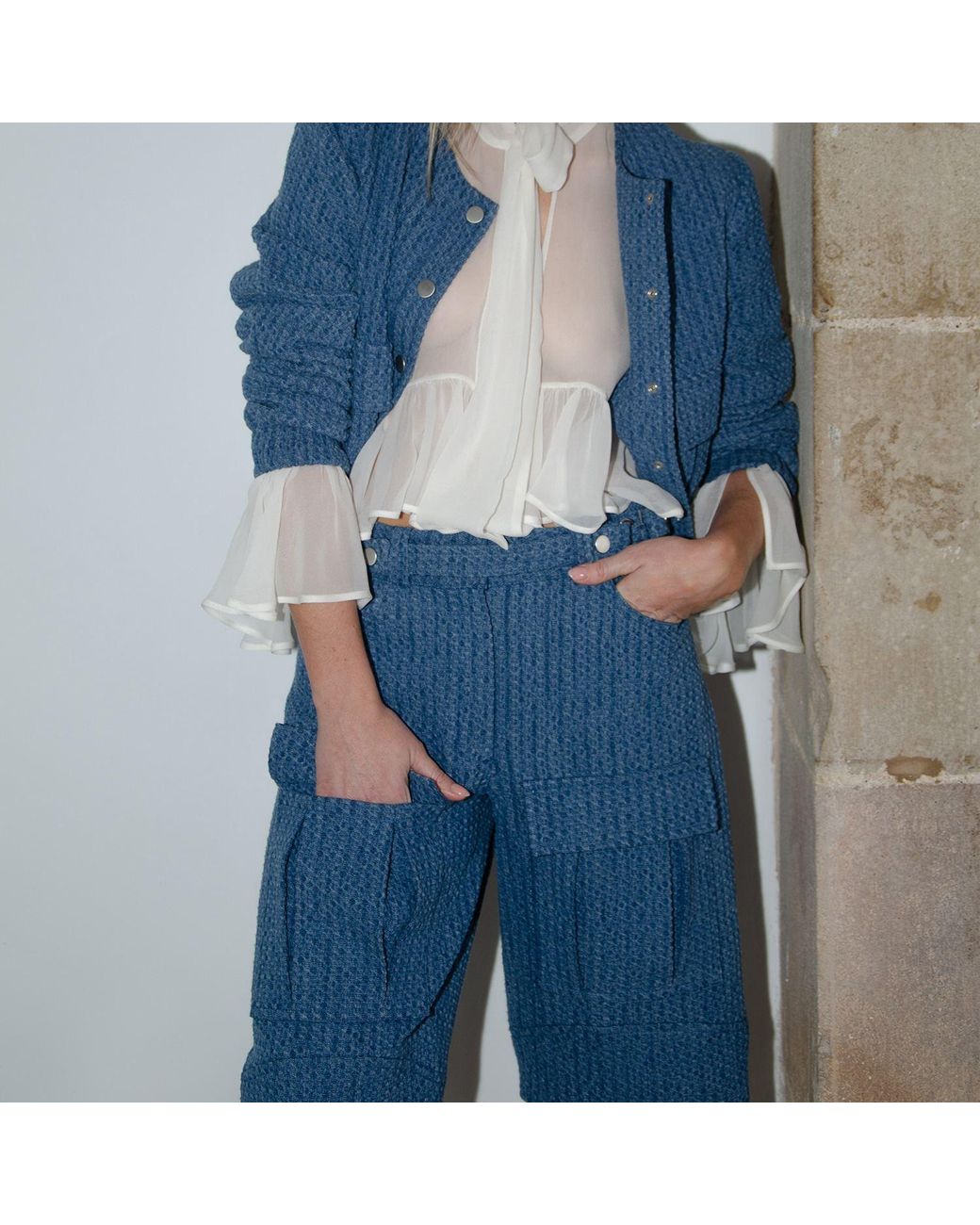 Audrey Vallens Blue Miss Av Jacquard Shorts