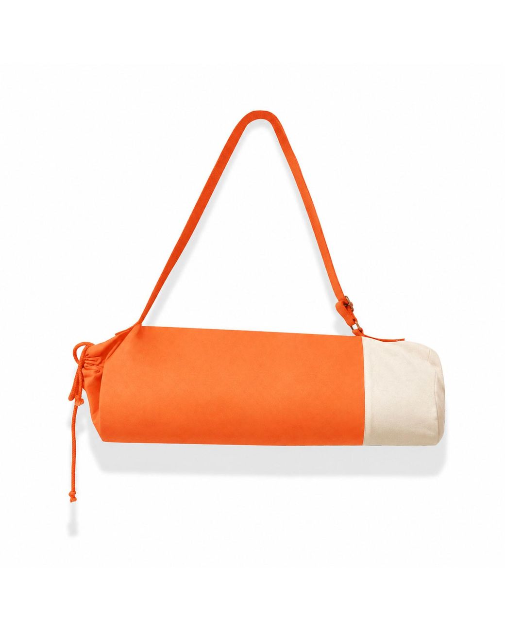 Kedgeree Design Orange Cotton Yoga Bag With Adjustable Strap