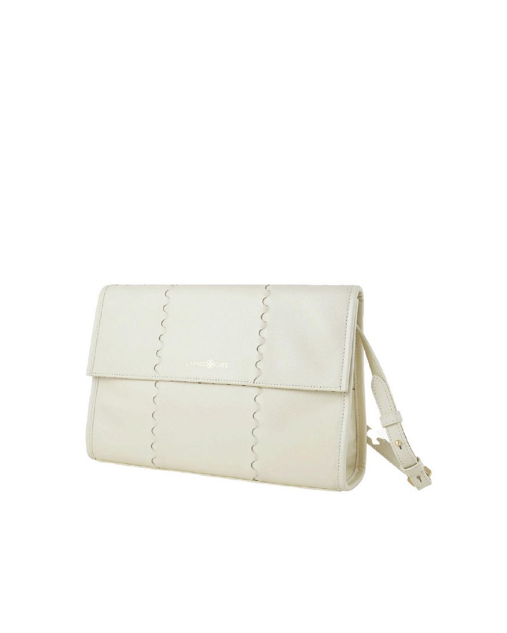 Orange Cube White Mosaic Messenger Bag