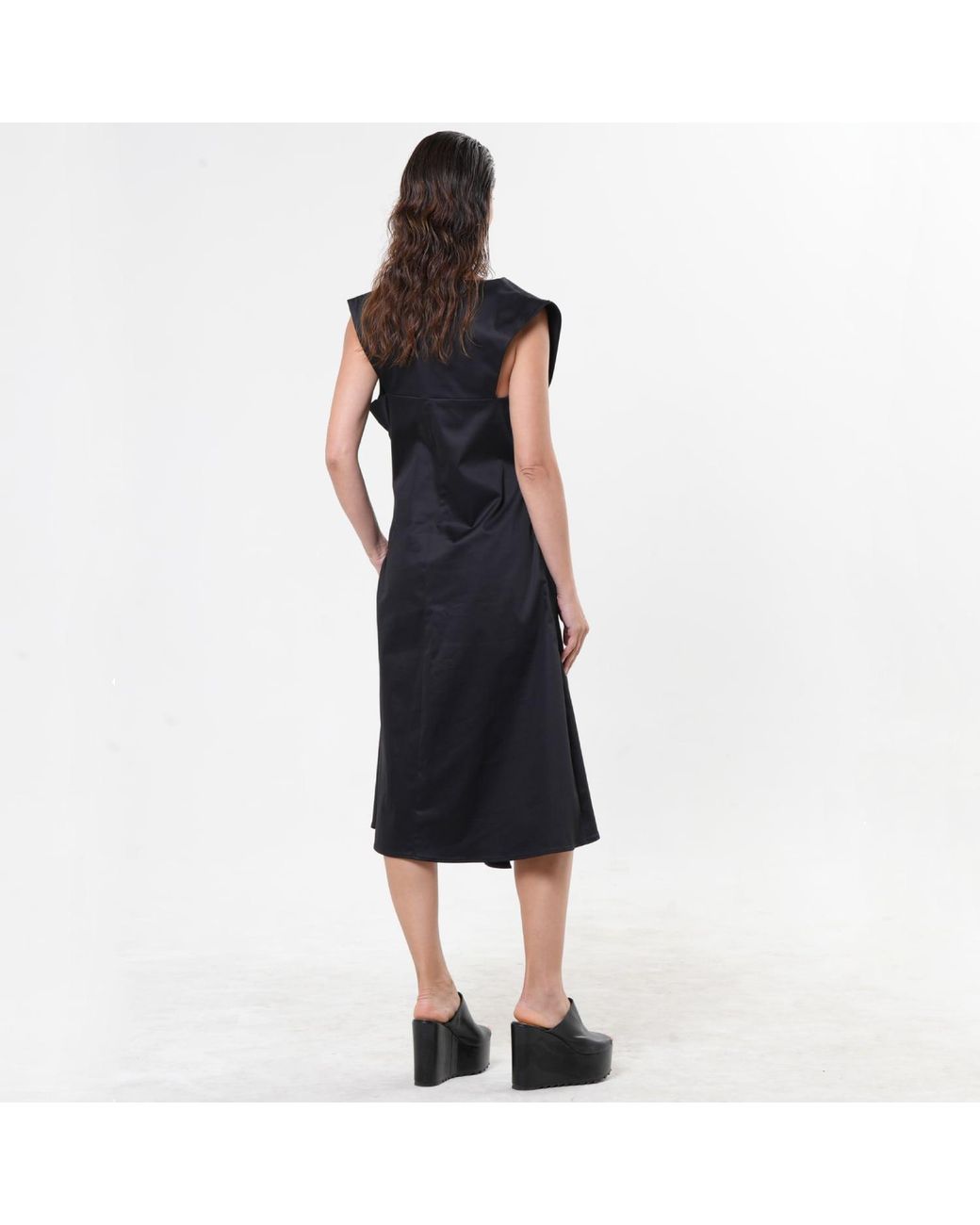 Metamorph Blue Midi Cotton Dress