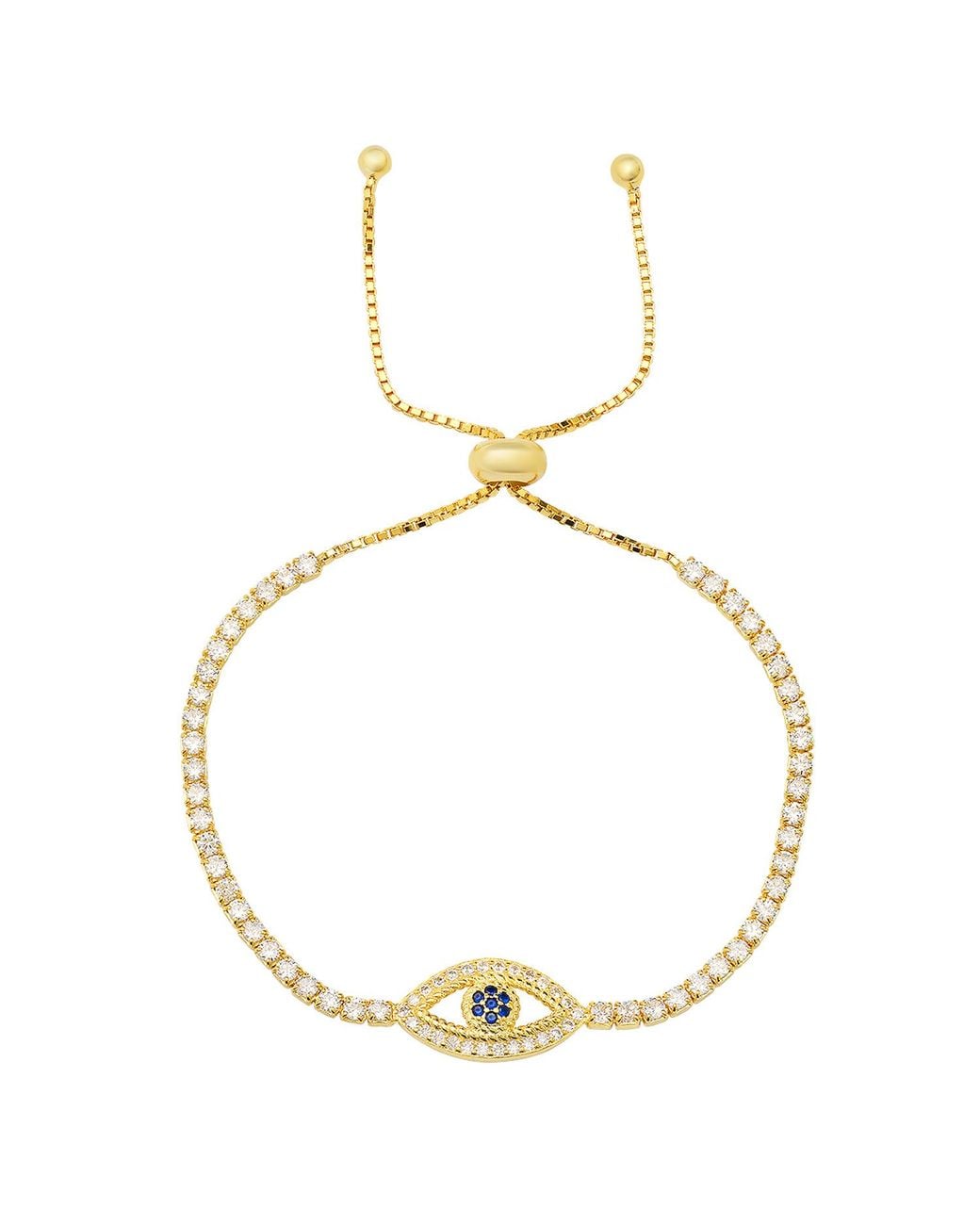 Kylie Harper Metallic Evil Eye Adjustable Bracelet