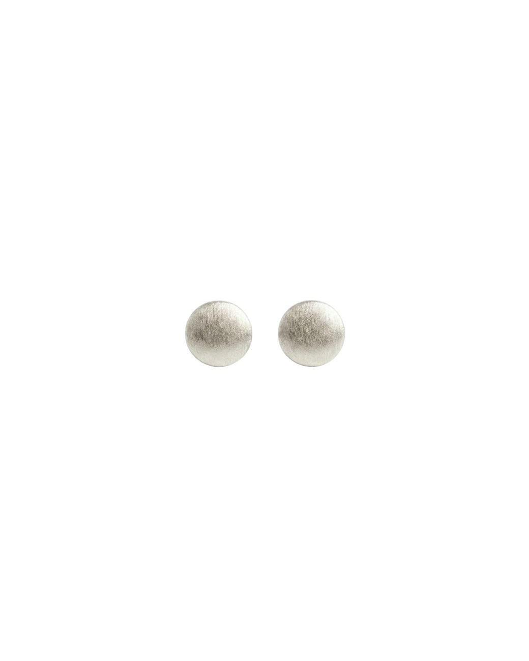 Gutta Design White Point Earring Rhodium Plated