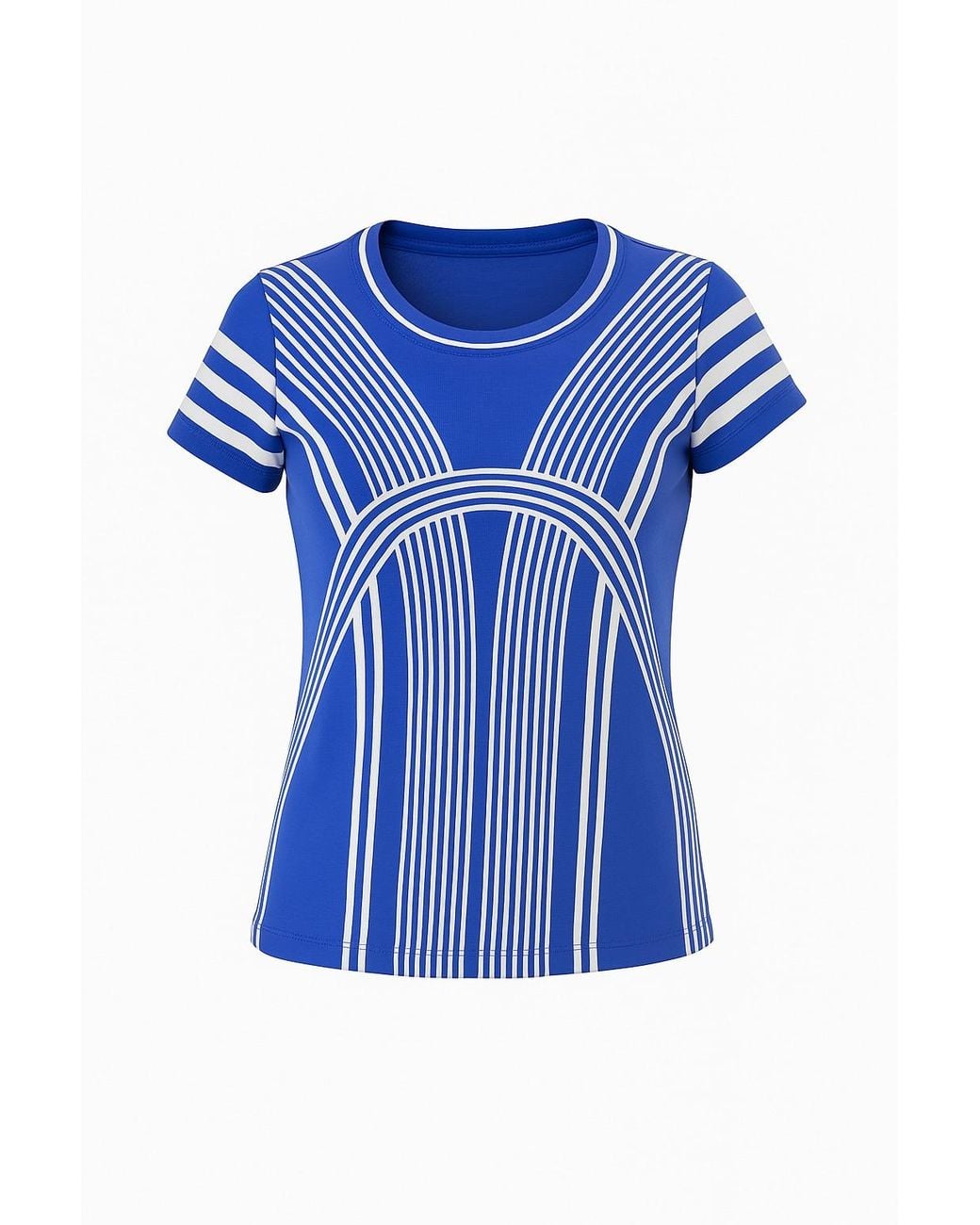Conquista Blue Royal Graphic Jersey Top – Short Sleeves, Stretch Fit